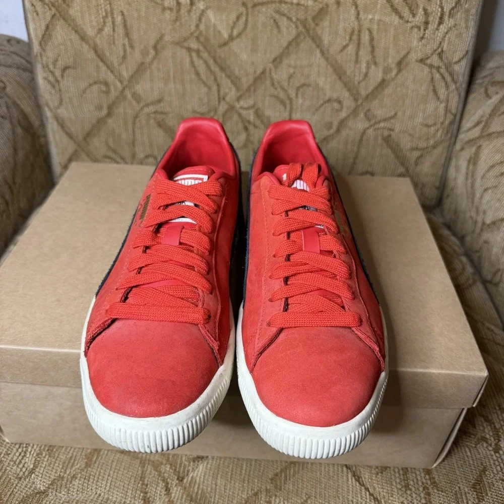 Puma Clyde Public Enemy 374539-01 Red Black Men's Shoes Size‎ 8 Red